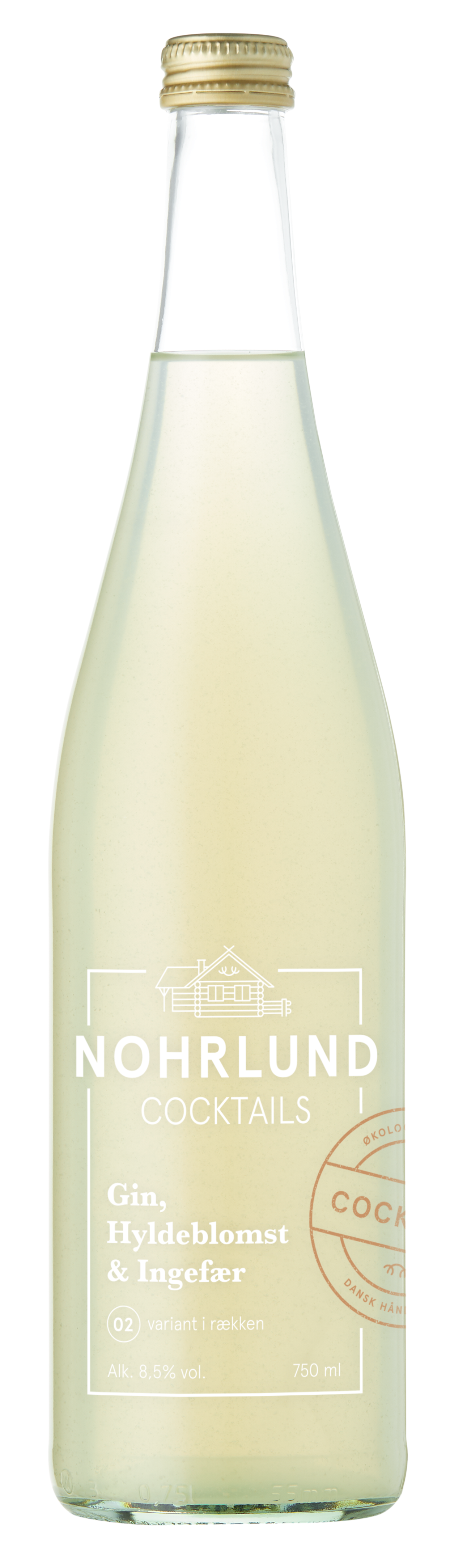 Nohrlund Øko Cocktail, Hyldeblomst/Ingefær med Gin