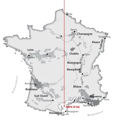 Fra <a href="/sog/?q=Vin de Pays d'Oc">vin de pays d'oc</a> området i <a href="/sog/?q=frankrig">Frankrig</a>