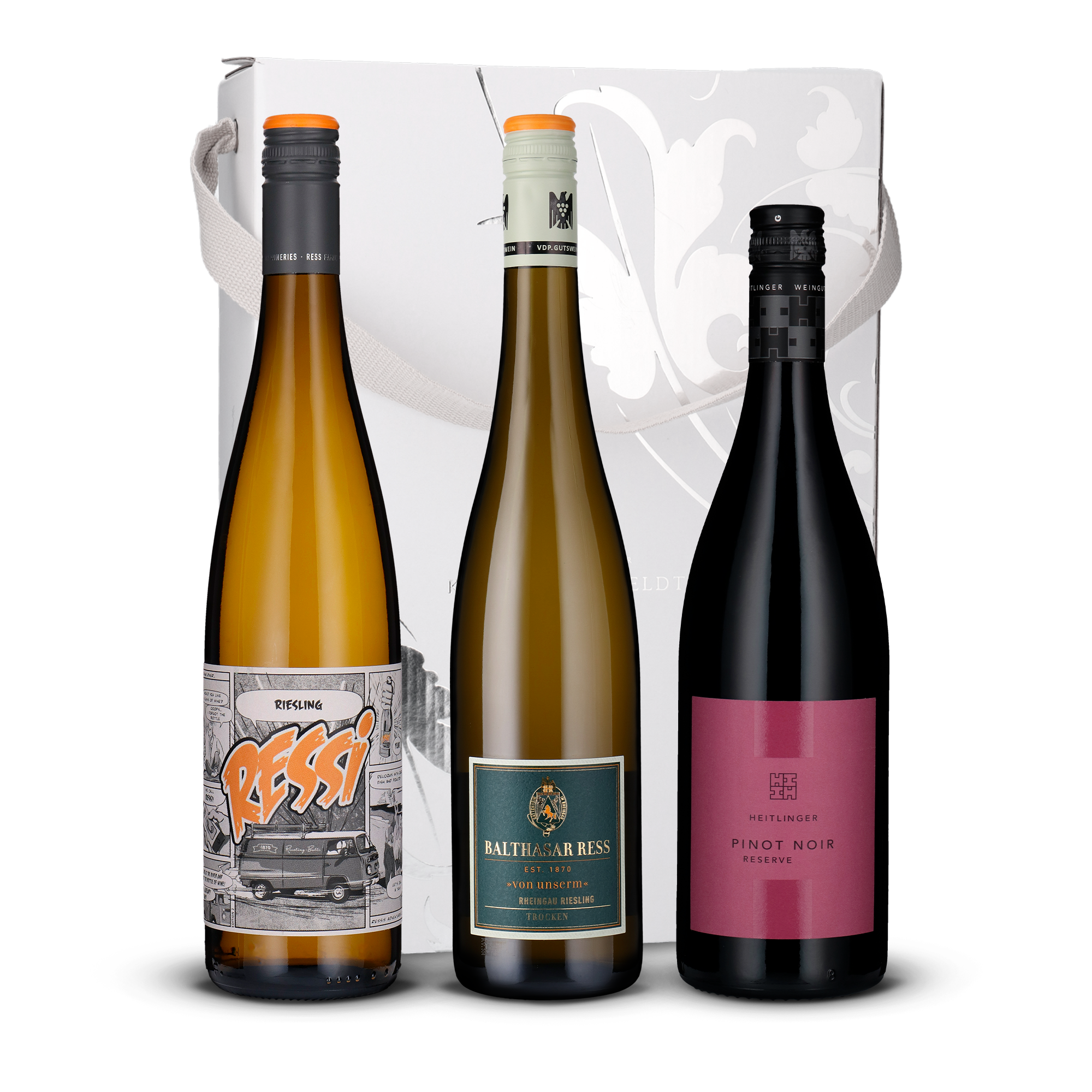 Tysk Riesling og Pinot Noir - smagekasse (3 flasker)