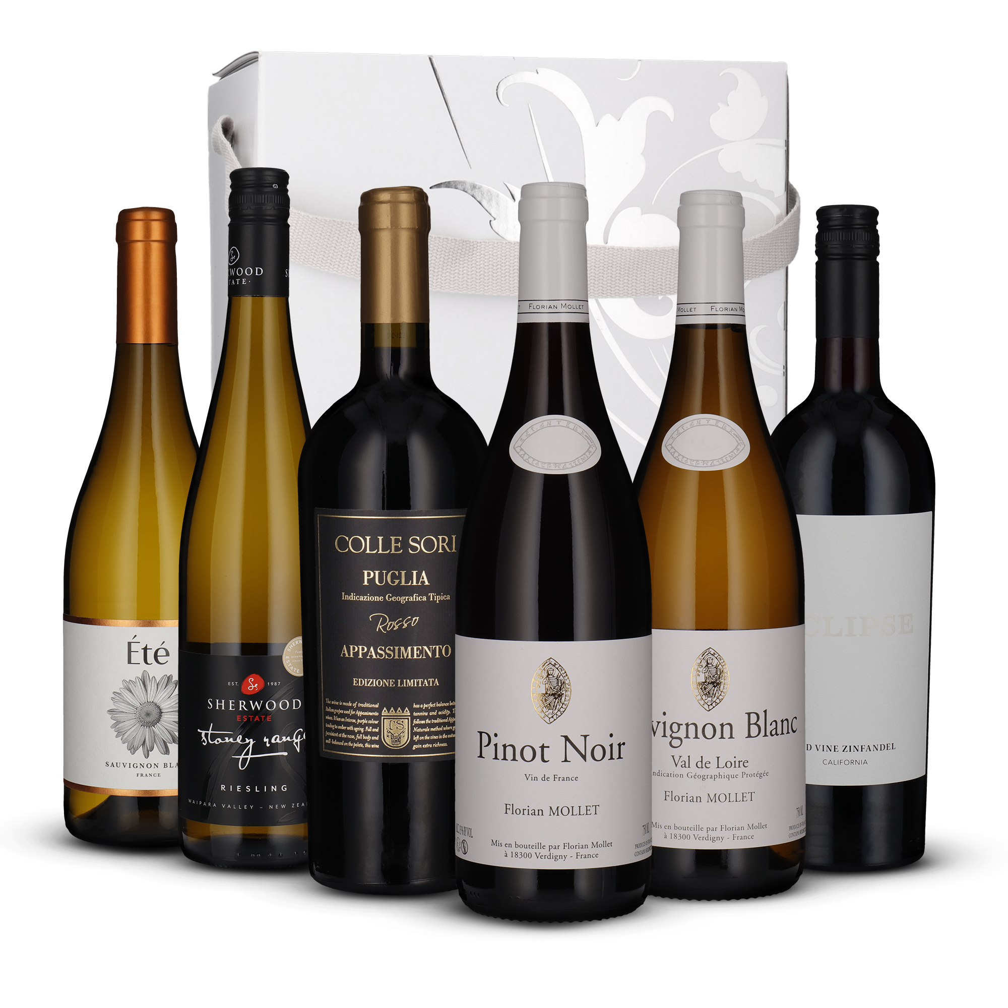 Smagekasse med populære vine til hverdag og fest (6 flasker)