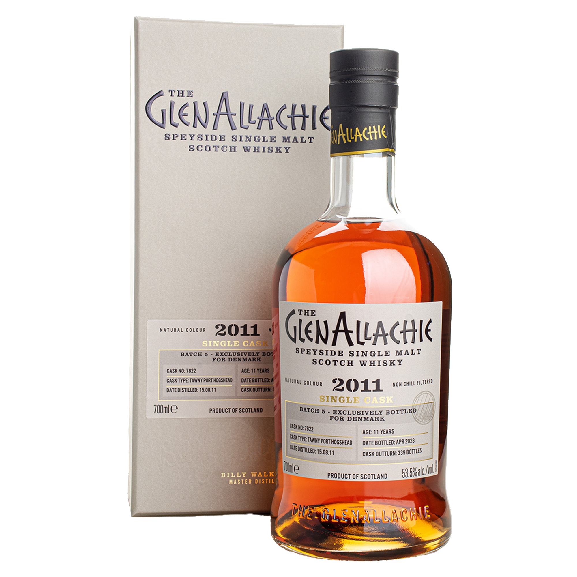 GlenAllachie 2011 11YO, Tawny Port Hogshead C.7822 Single Malt Whisky
