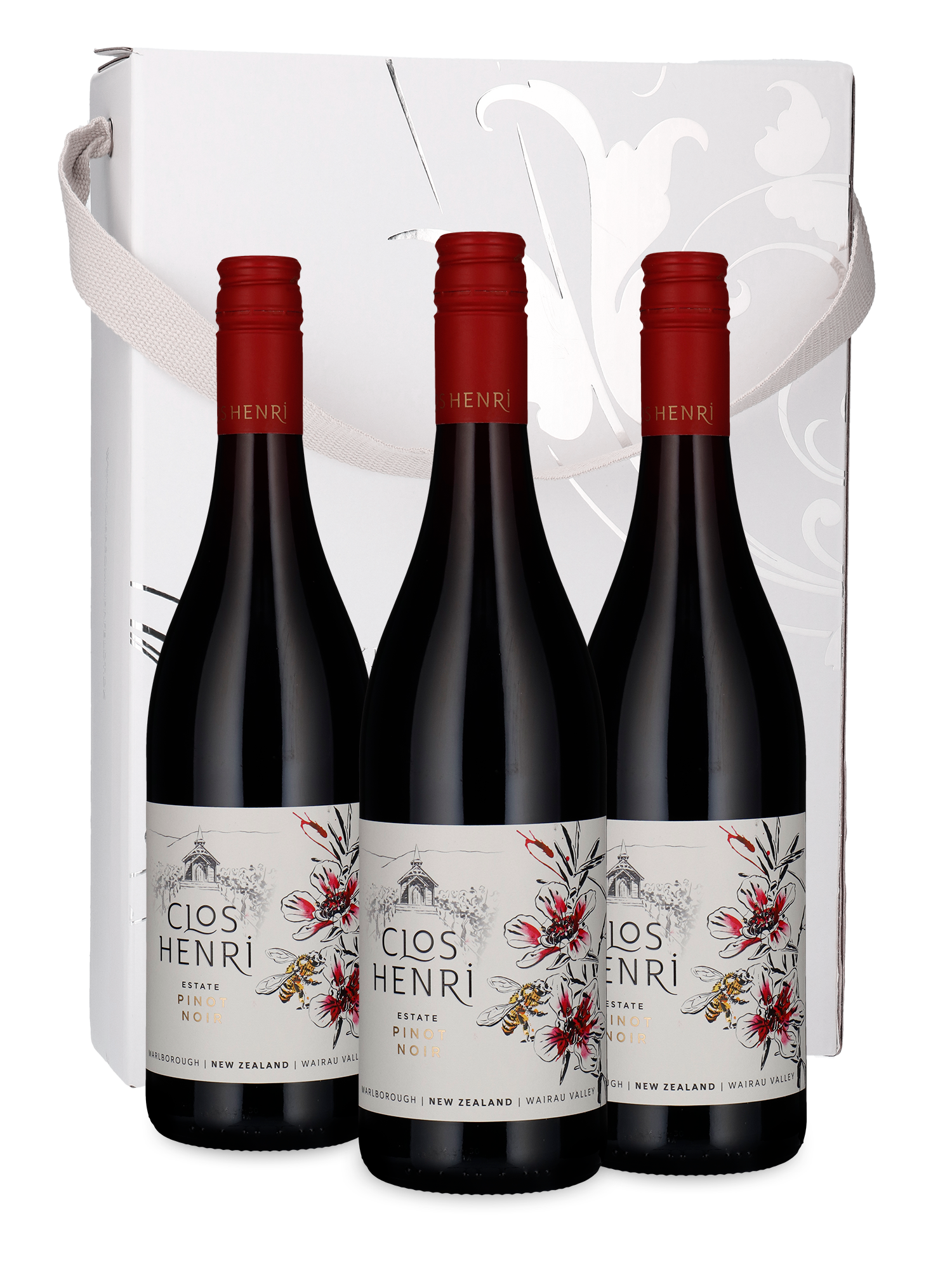 Pinot Noir New Zealand i gaveæske (3 flasker)