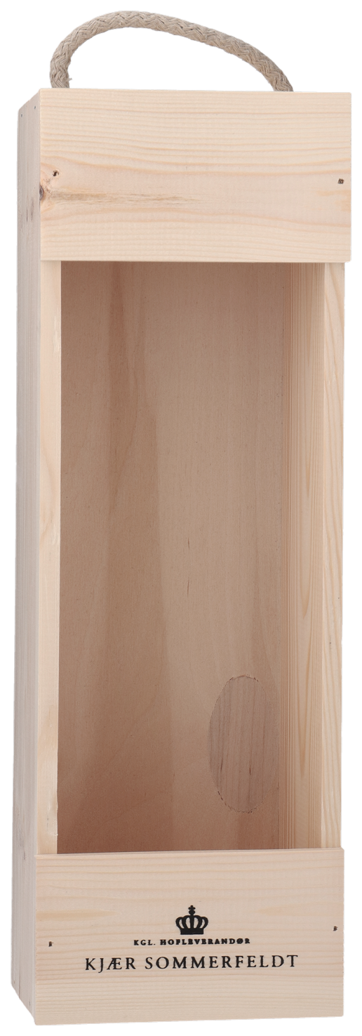 Trækasse til 1 flaske - Inkl. låg - FSC certificeret