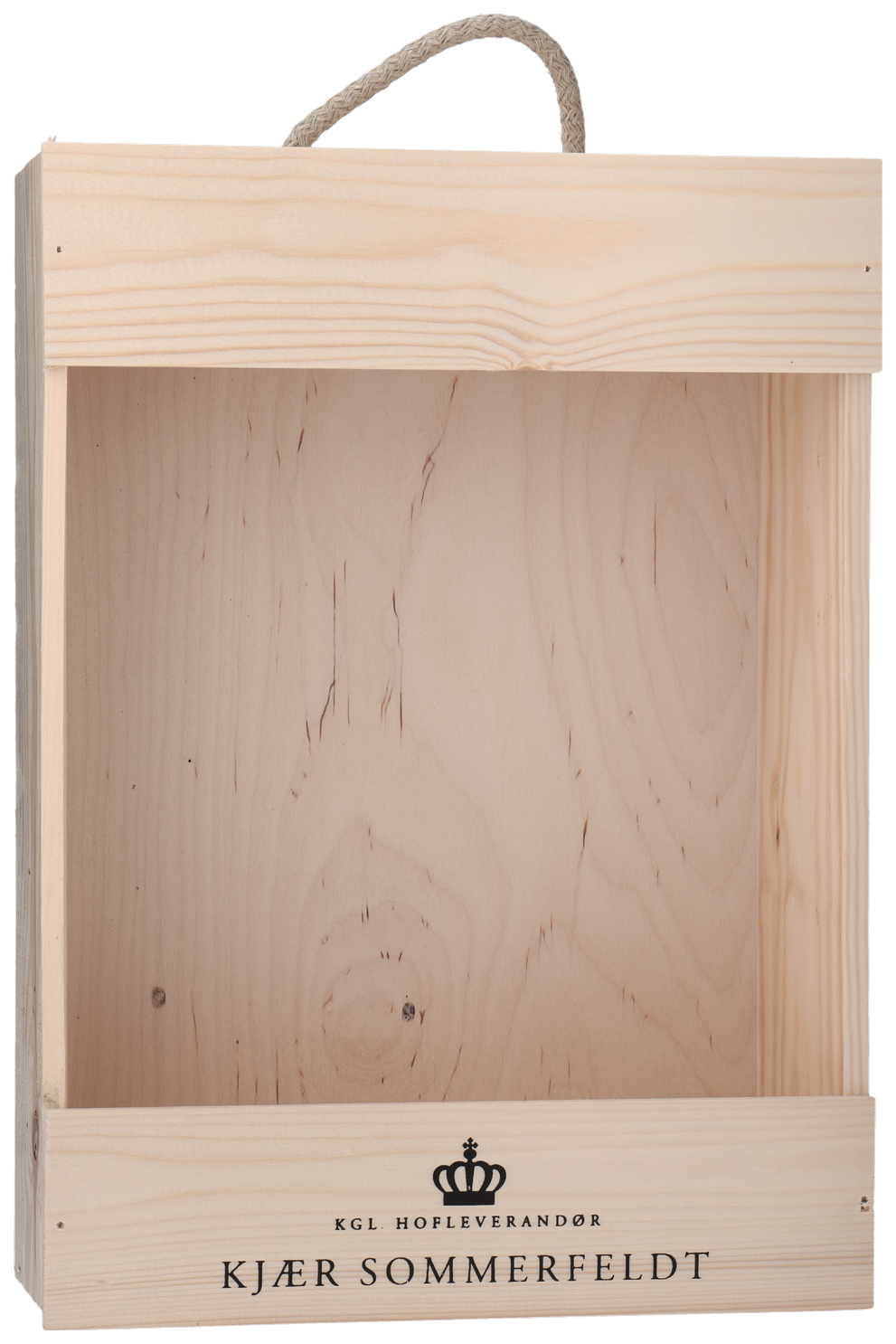 Trækasse til 3 flasker - Inkl. låg - FSC certificeret