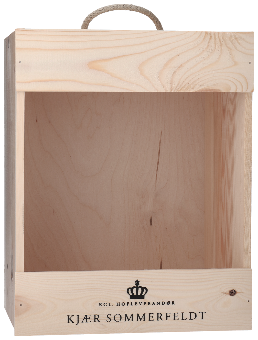 Trækasse til 6 flasker - Inkl. låg - FSC certificeret